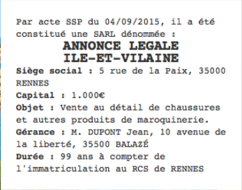 annonce legale ile et vilaine